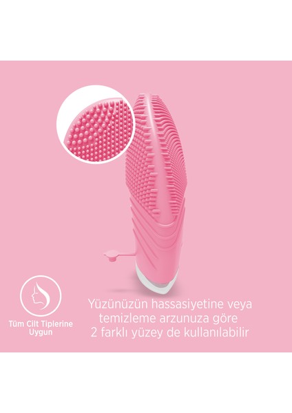 PSC03 Sonic Titreşimli Yüz Temizleme Cihazı - Pembe