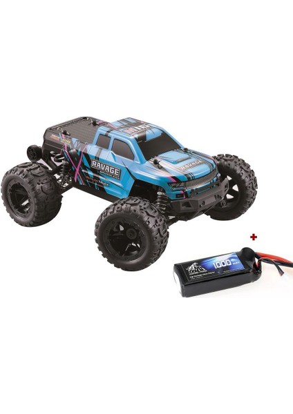 Haıboxıng 1/16TH Scale 4WD Brushless Truck Uzaktan Kumandalı Araba Rtr (Mavi)  + 1000 Mah 7.4V 2s 30C Lipo Batarya