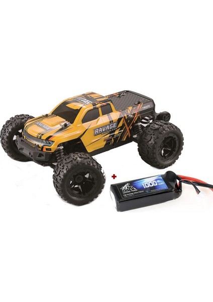 Haıboxıng 1/16TH Scale 4WD Brushless Truck Uzaktan Kumandalı Araba Rtr (Sarı) + 1000 Mah 7.4V 2s 30C Lipo Batarya