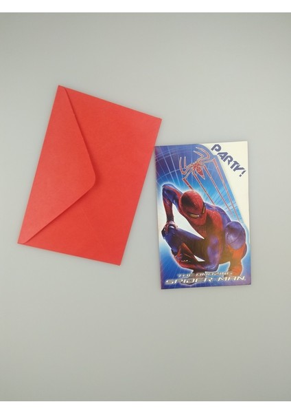 Spiderman Davetiye Set 6'lı