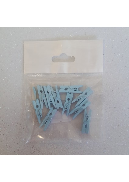 Mavi Küçük Dekoratif Mandal 10'lu fiyatları