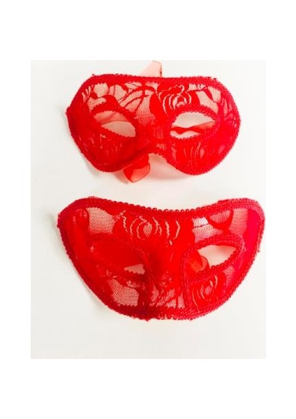 Maske Dantelli Kırmızı 10'lu Paket