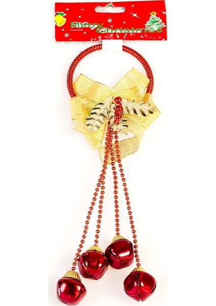 Yılbaşı Kapı Süsü Çanlı Kırmızı fiyatları