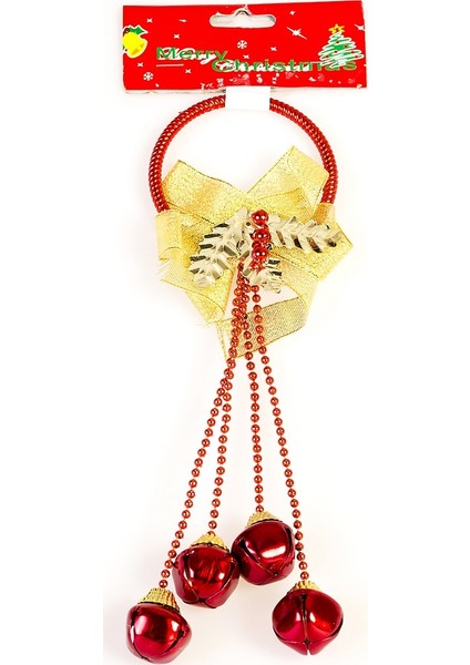 Yılbaşı Kapı Süsü Çanlı Kırmızı modelleri