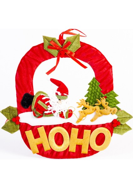 Yılbaşı Kapı Süsü Oval Ho Ho 26CM x 36CM (Büyük) fırsatları