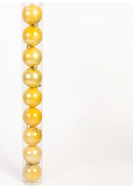 Yılbaşı 9'lu Boru Top Süs Gold modelleri