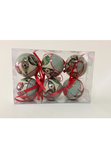 Yılbaşı Süs 6'lı Yeşil Göz
