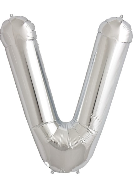Folyo Balon Harf V Gümüş 34'' (86CM)