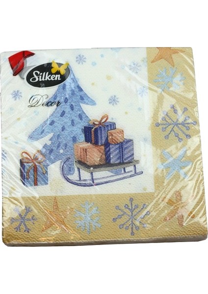 Yılbaşı Peçete Mavi Çam Ağacı 18'li