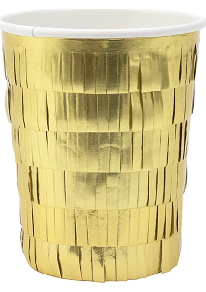 Gold Fringe Party Cups