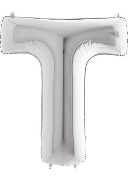 Harf Folyo Balon 40" Gümüş -T-