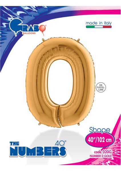 Rakam Folyo Balon 40" Altın -0-
