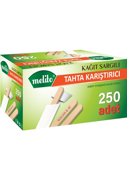 Kağıt Sargılı Tahta Karıştırıcı 250'LI