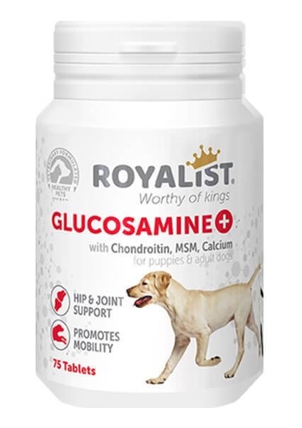 Glucosamine Köpekler Için Kalça ve Eklem Sağlığı Destekleyici Tablet 75 Adet