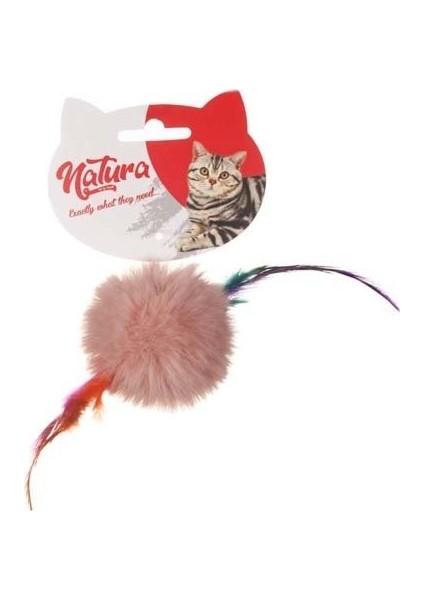 PTC-003 Tüylü Peluş Top Kedi Oyuncağı 20 cm