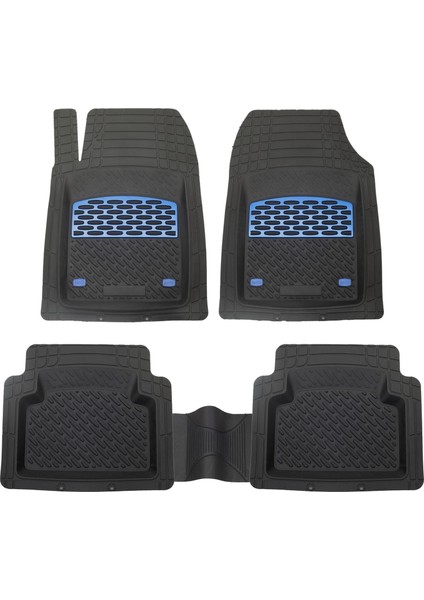 Teamcar Safir Audi Q7 2007 2015 Krom Mavi Derin Havuzlu 3D Paspas