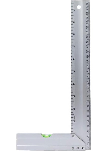 Su Terazili Alüminyum Marangoz Gönye-30 cm