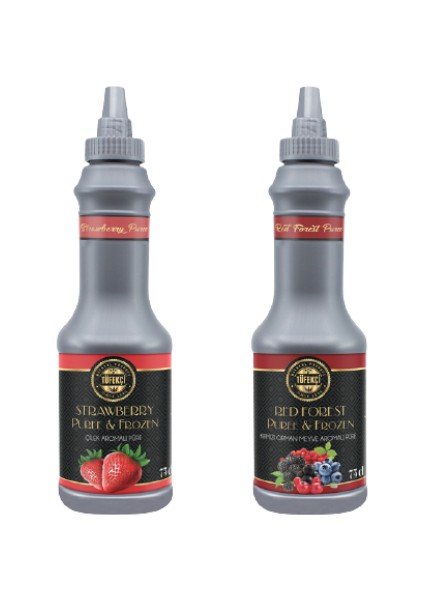 2li Avantajlı Paket Çilek ve Kırmızı Orman Meyveleri Meyve Püresi 2 x 1 Lt