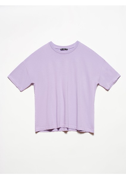3683 Basic T-Shirt-Lila
