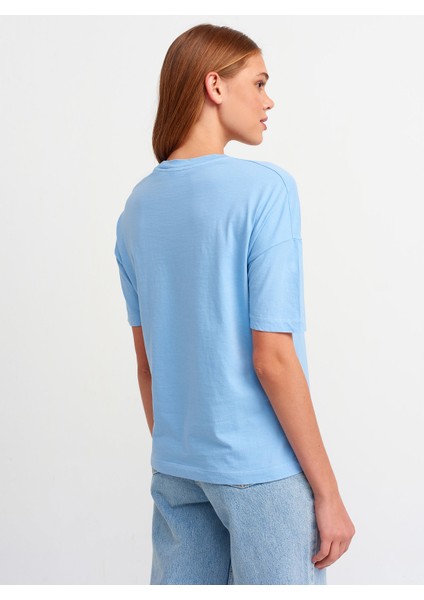3683 Basic T-Shirt-Mavi modelleri