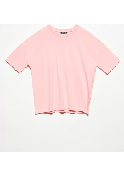 3683 Basic T-Shirt-Pembe