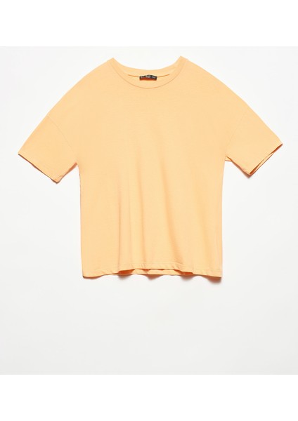 3683 Basic T-Shirt-Şeftali