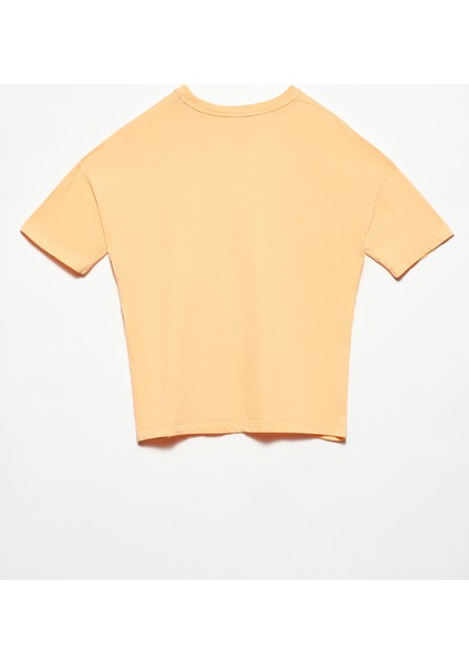 3683 Basic T-Shirt-Şeftali modelleri