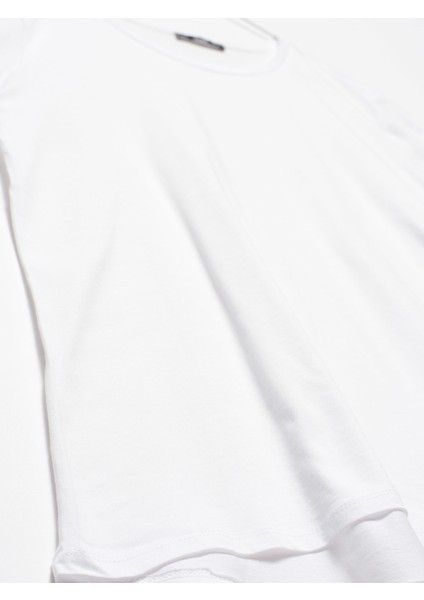 3471 Bisiklet Yaka Basic T-Shirt-Beyaz modelleri