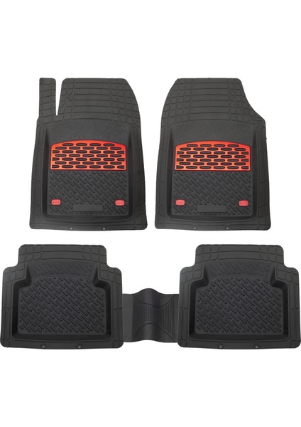 Teamcar Safir Fiat Marea Krom Kırmızı Derin Havuzlu 3D Paspas