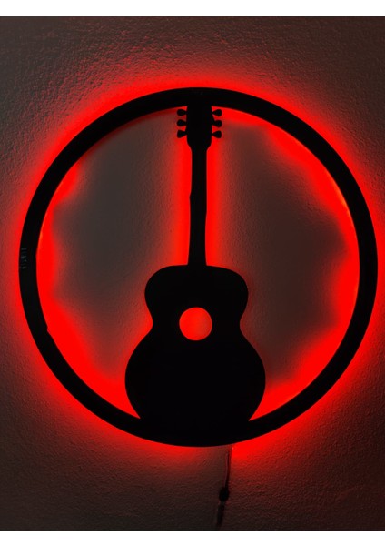 Gitar LED Işıklı Tablo