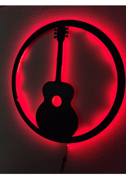 Gitar LED Işıklı Tablo