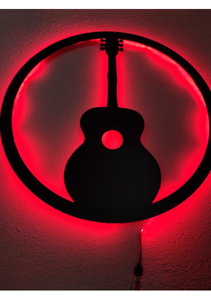 Gitar LED Işıklı Tablo