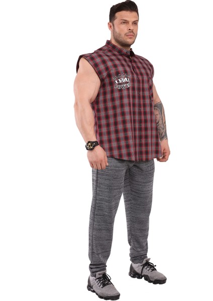 Oversize Kolsuz Kareli Spor Gömlek Big Sam 5042 modelleri