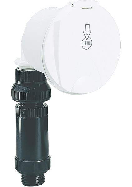 Case W/fr.water Inlet, W/lid, Straight Conn. White