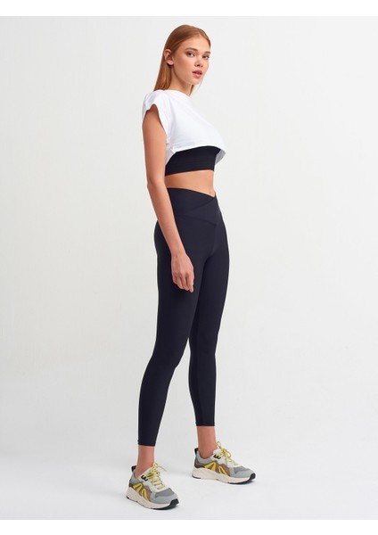 7932 Toparlayıcı Kemer Detaylı Tayt-Siyah fiyatları