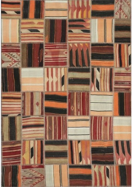 Patchwork El Dokuma Antik Anadolu Kilim Home Land modelleri