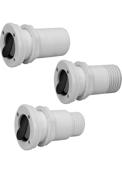 Thru-Hull Ø55MM W/non-Ret.valve, F/hose Ø50MM,WHITE