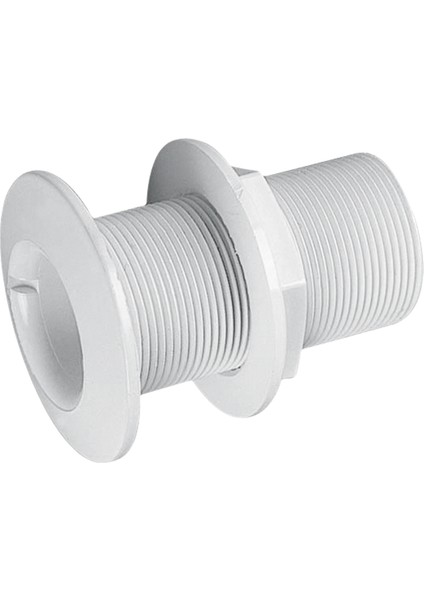 Thru-Hull W/fl. Flange Threaded, 3/4", L.81MM, White