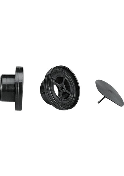 Drain Plug W/non-Ret. Valve F/THRU-HULL,Ø25MM,BLACK