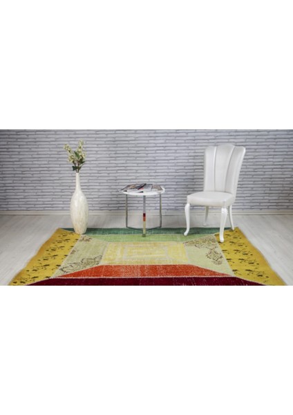 Patchwork El Dokuma Antik Anadolu Halısı Rainbow fiyatları