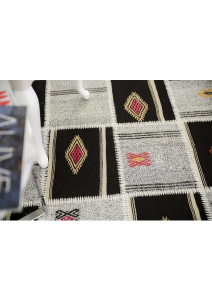 Patchwork El Dokuma Antik Anadolu Kilim Kendir Tac Mahal fiyatları