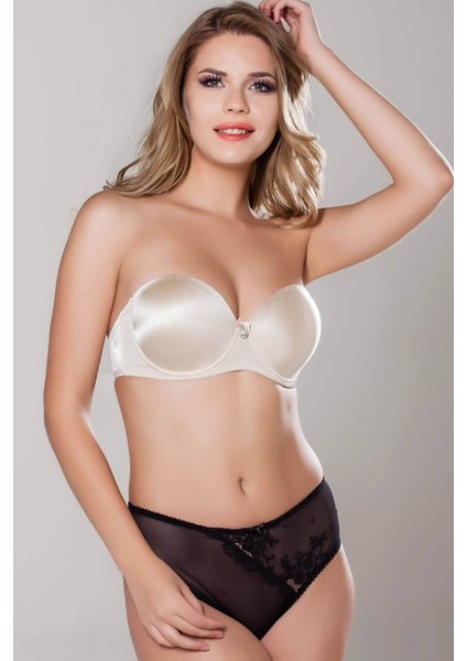 Soft Cup Balenli Straplez Toparlayıcı Sütyen