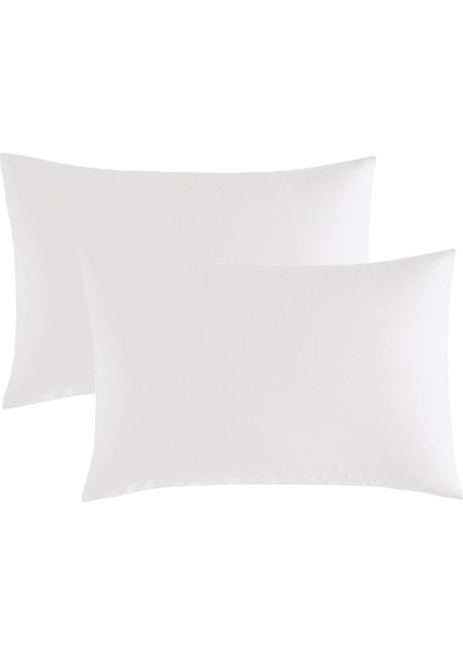 2li Beyaz Poplin Yastık Kılıfı 50X70 cm