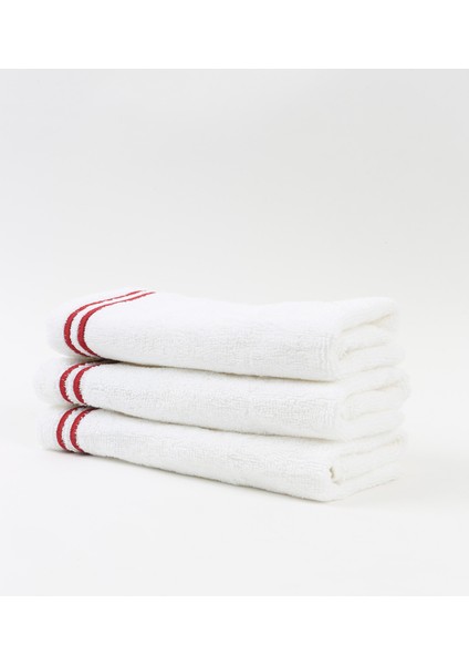 3lü Paket Çift Sıra Bordo Piko Nakışlı El Havlusu 32X35CM fiyatları