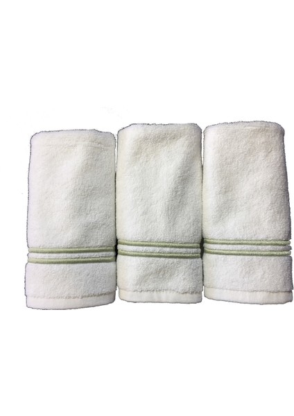 3lü Paket Çift Sıra Su Yeşili Piko Nakışlı El Havlusu 32X35CM modelleri