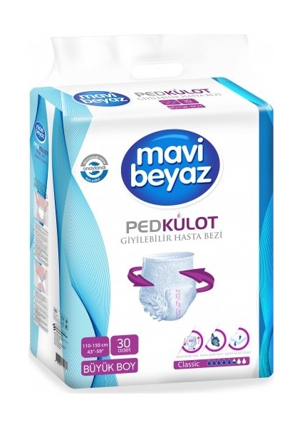 Emici Külot Large Büyük Boy 30'lu 4 Paket 120 Adet