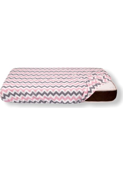 Bebek ve Çocuk Lastikli Çarşaf 60X120 cm (Pembe Zikzaklı) fiyatları