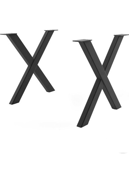 'x' - Metal Masa Ayağı- Kütük Masa Ayağı Kalın -40X60- Profil Ayak- 2 Adet