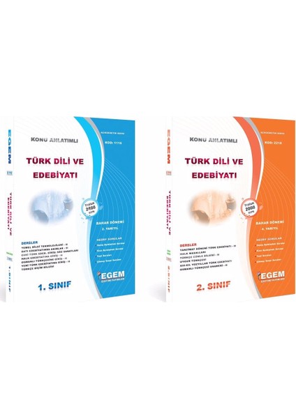 AÖF Türk Dili ve Edebiyatı 1 ve 2. Sınıf 2 ile 4. Dönem Bahar