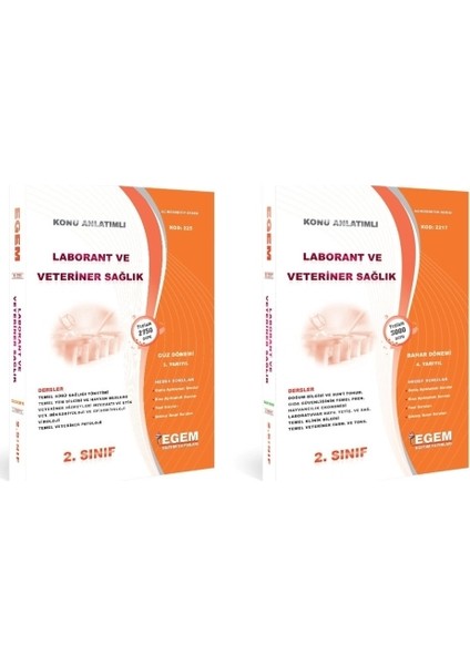 AÖF Laborant ve Veteriner Sağlık 2. Sınıf 3 ve 4. Dönem Güz-Bahar